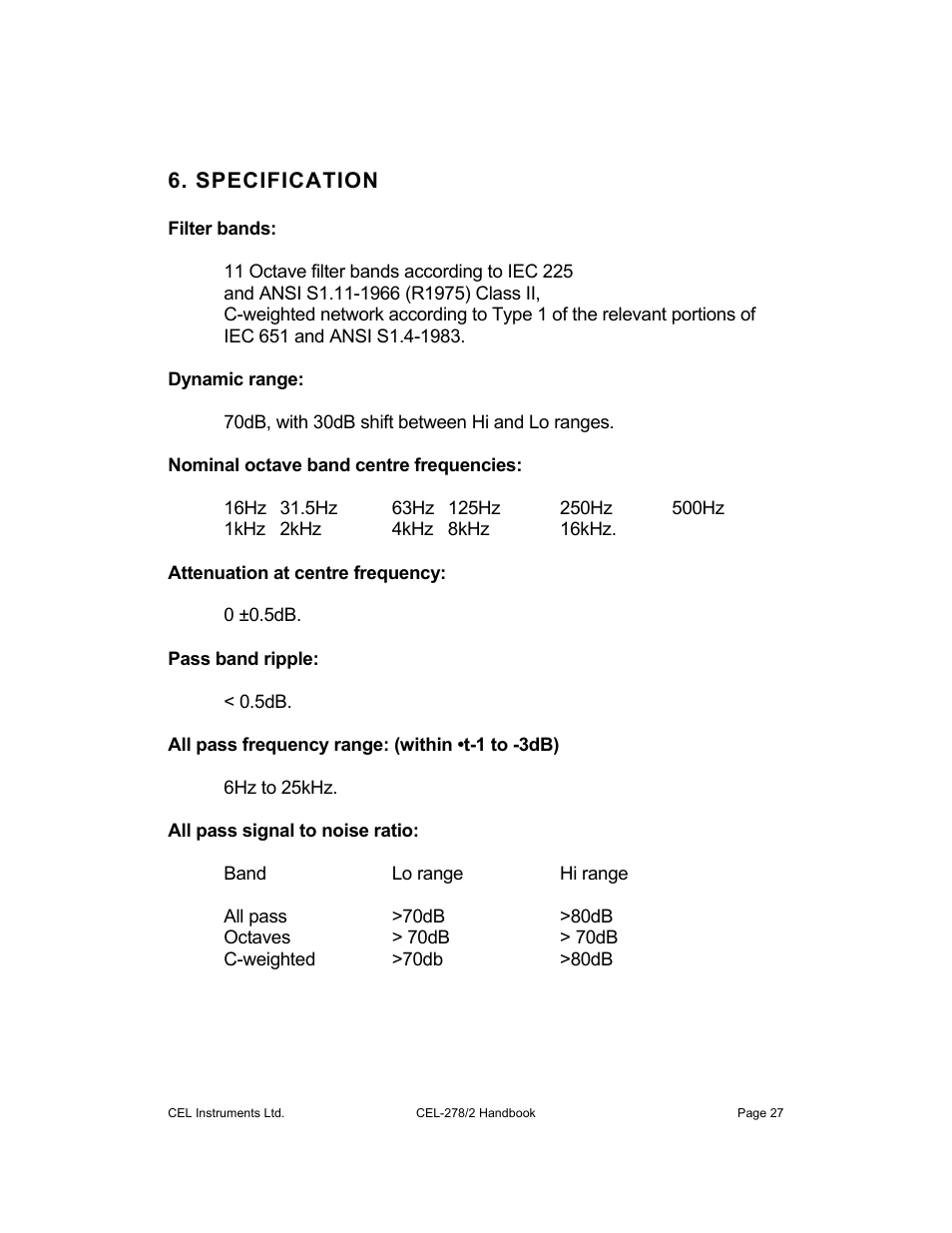 Casella CEL CEL-278 User Manual | Page 27 / 34
