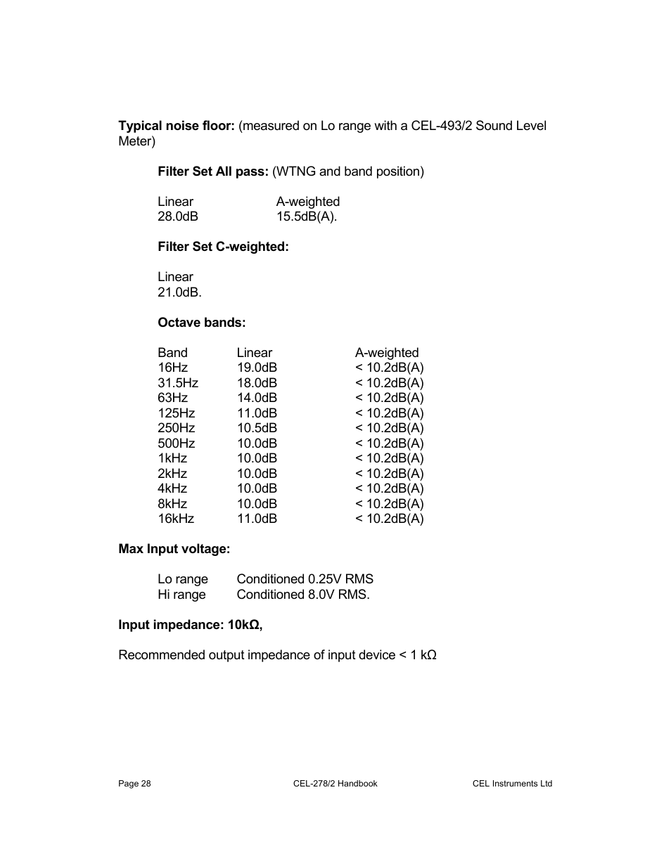 Casella CEL CEL-278 User Manual | Page 28 / 34