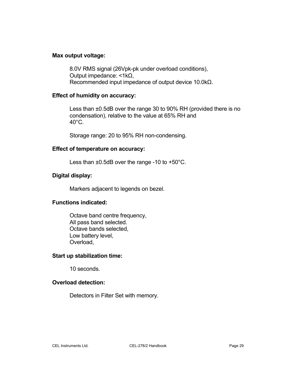 Casella CEL CEL-278 User Manual | Page 29 / 34