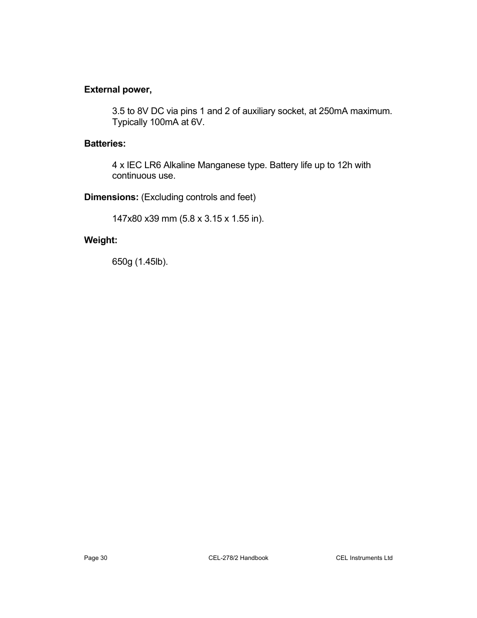 Casella CEL CEL-278 User Manual | Page 30 / 34