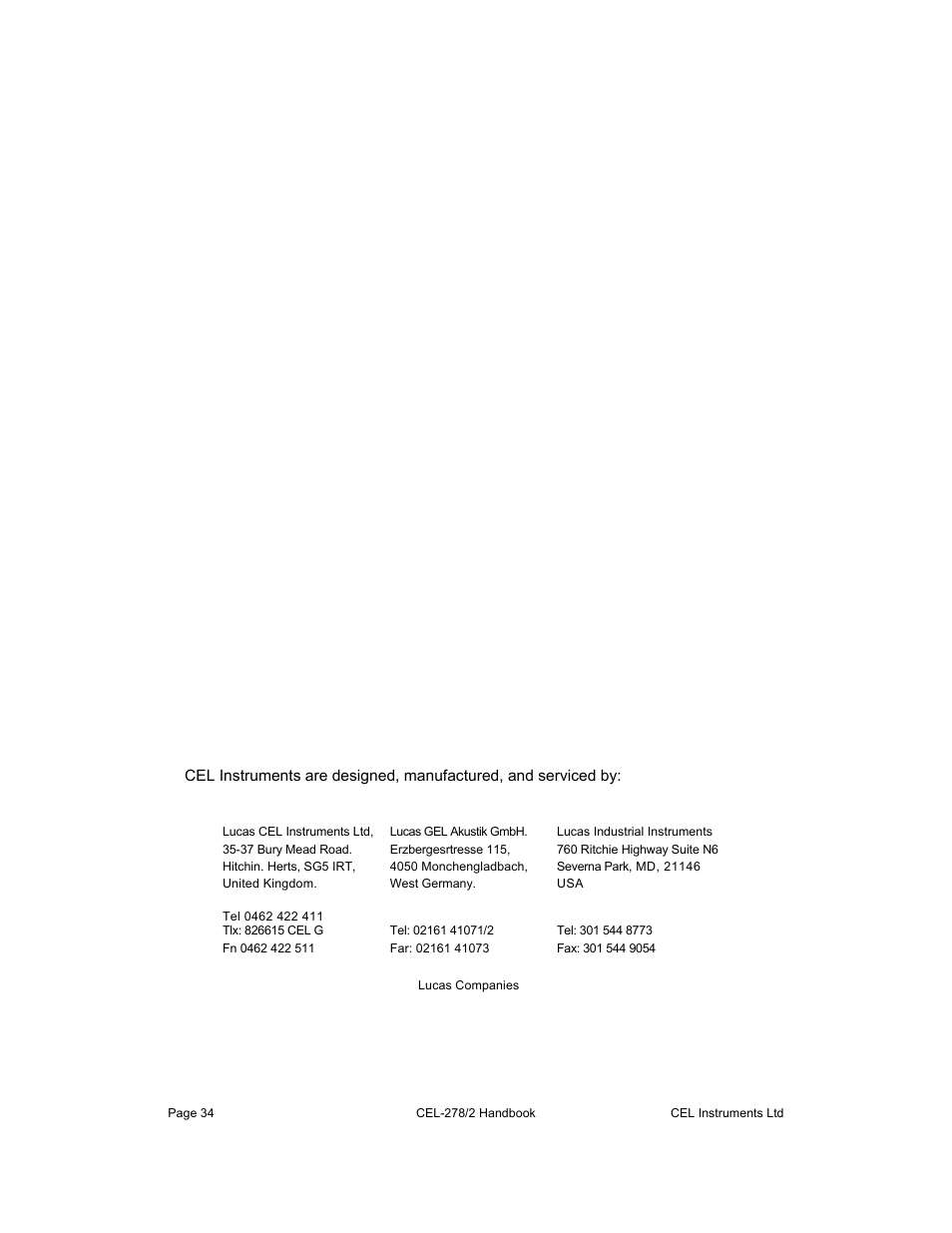 Casella CEL CEL-278 User Manual | Page 34 / 34