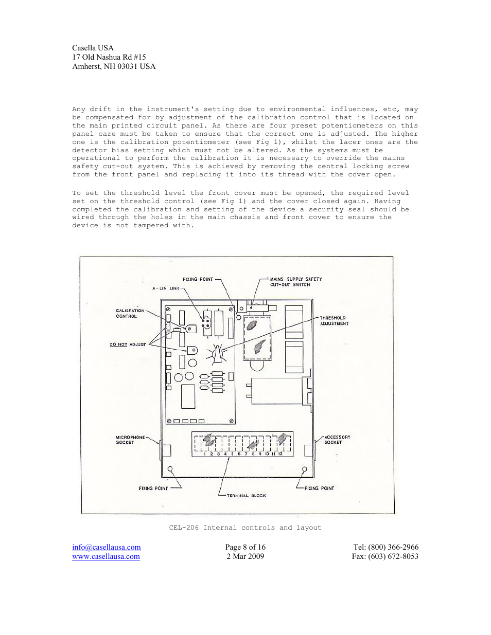 Casella CEL CEL-206 User Manual | Page 8 / 16