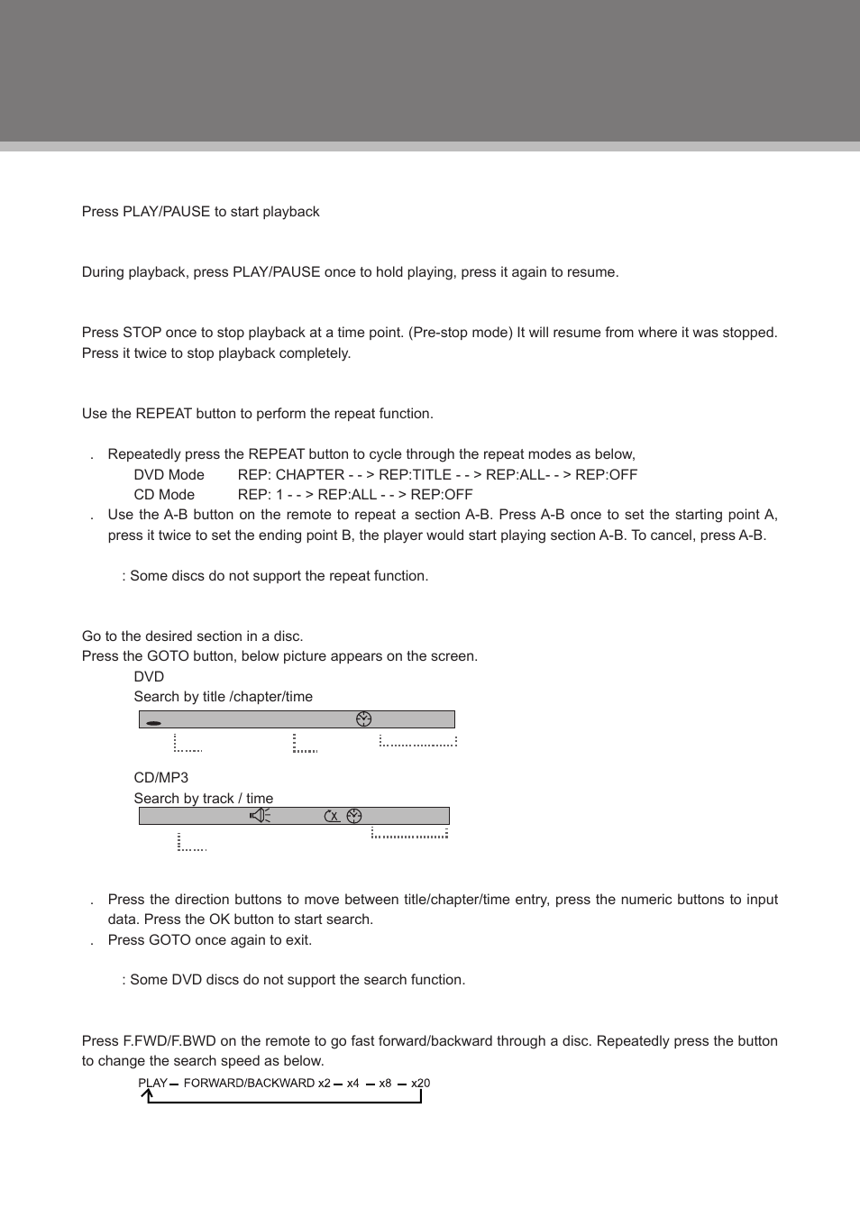 Playback function | COBY electronic TFDVD1973 User Manual | Page 23 / 29