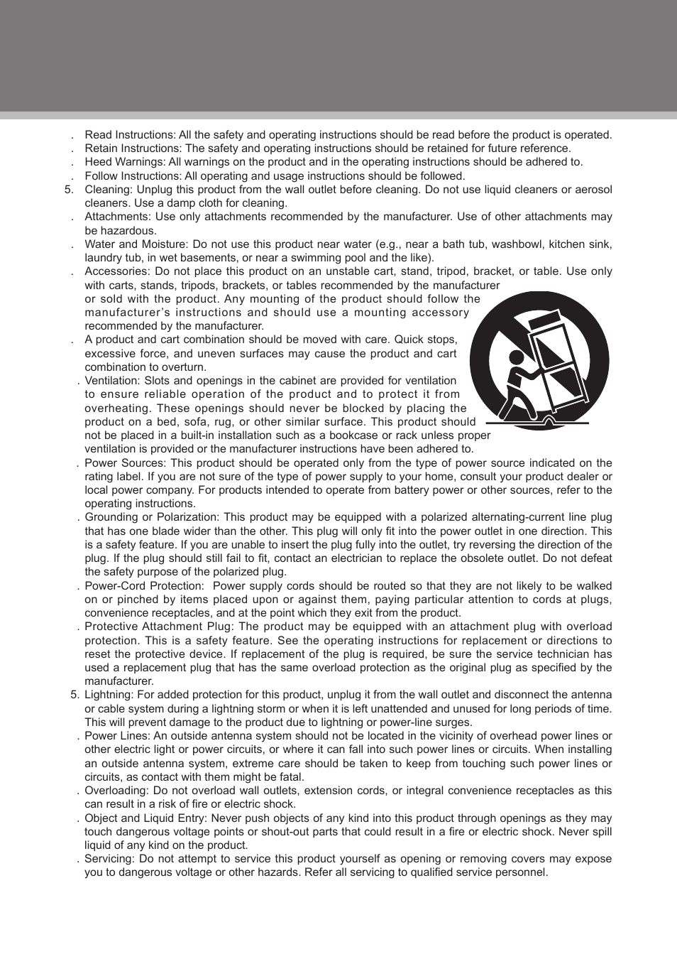 Important safety instructions | COBY electronic TFDVD1973 User Manual | Page 4 / 29