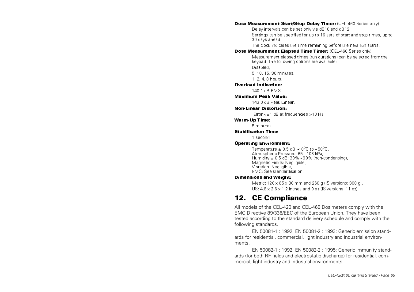 Ce compliance | Casella CEL CEL-424 User Manual | Page 13 / 16