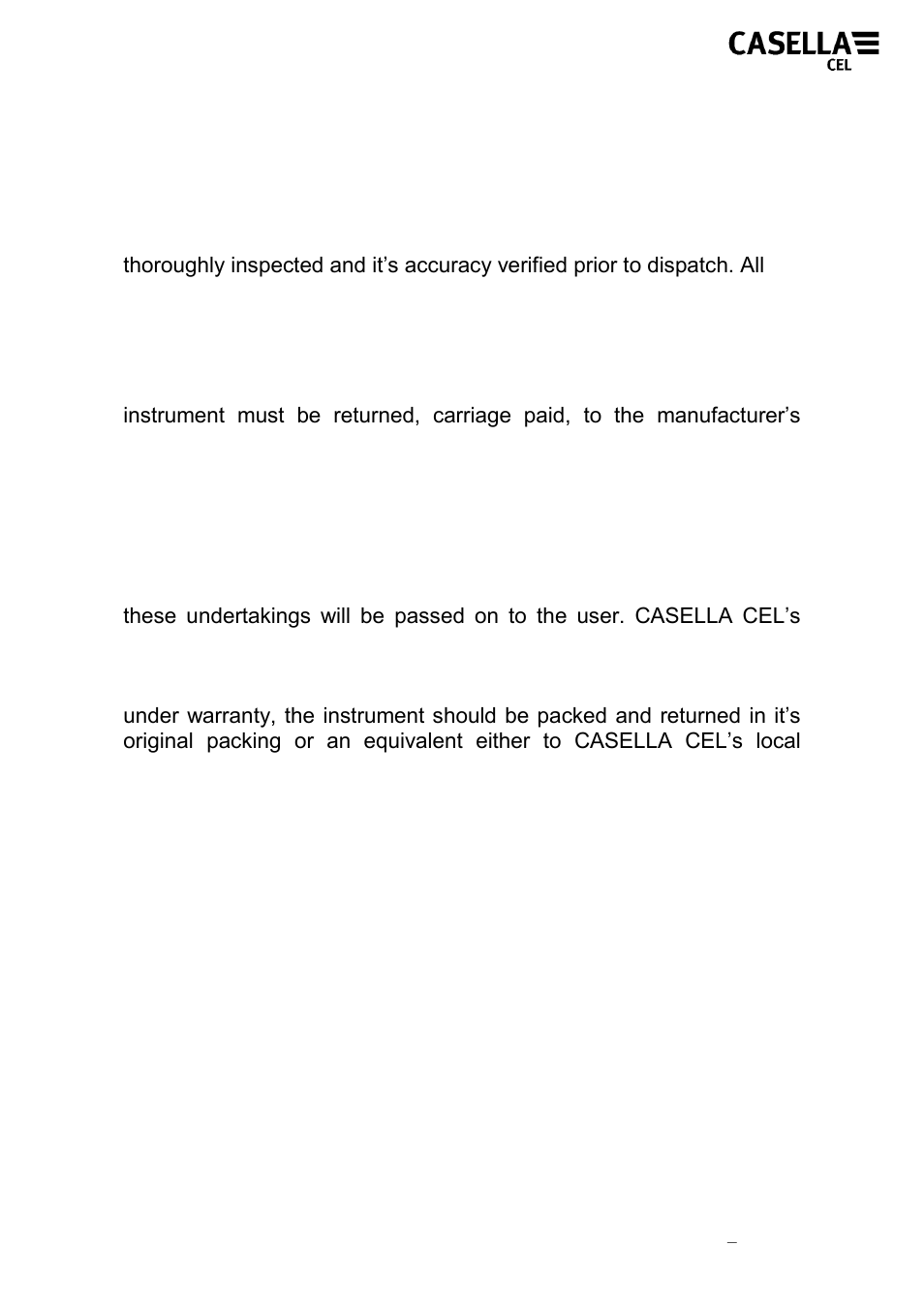 8 servicing and warranty arrangements | Casella CEL CEL-35X dBadge User Manual | Page 33 / 48