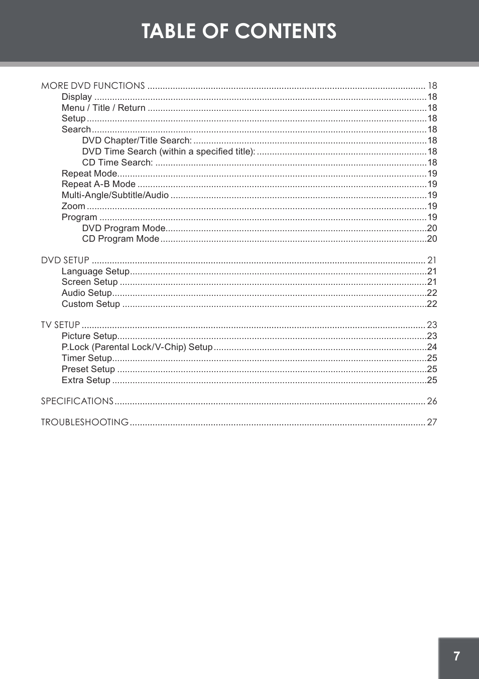 COBY electronic TF-DVD1256 User Manual | Page 7 / 32