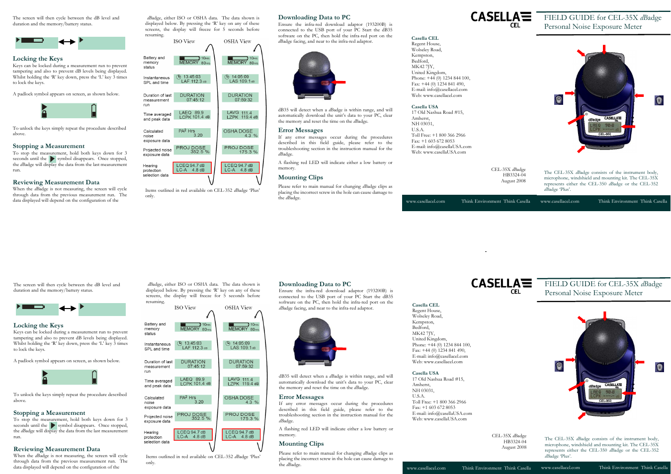 Casella CEL CEL-352Plus User Manual | Page 2 / 2