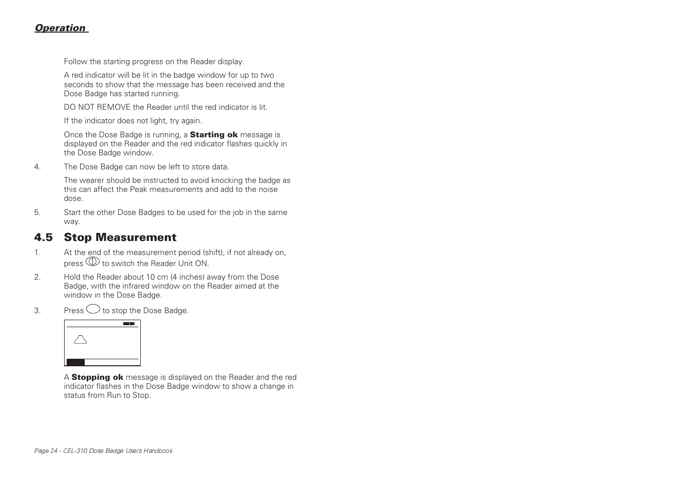 5 stop measurement | Casella CEL CEL-310 User Manual | Page 24 / 45