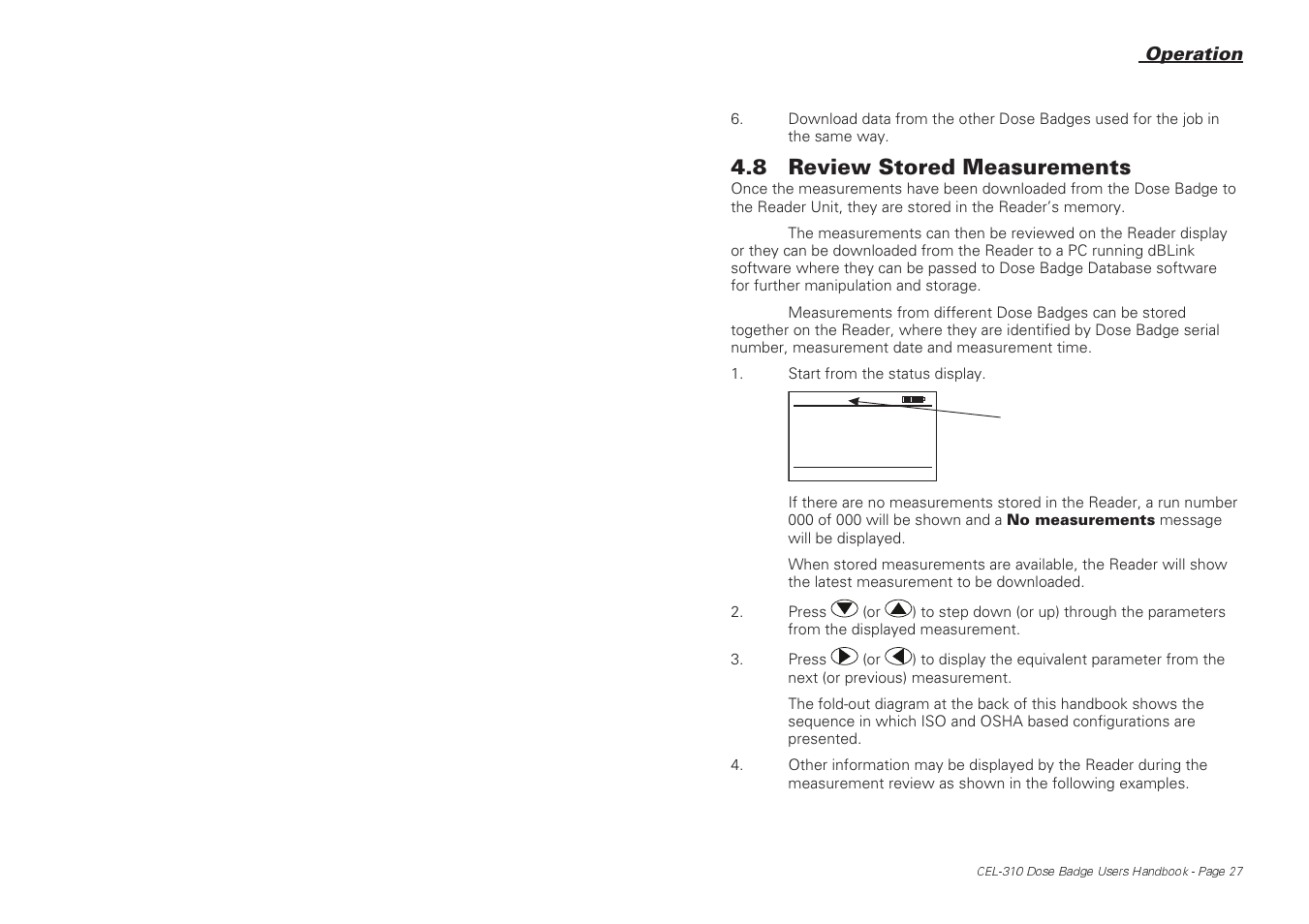 8 review stored measurements | Casella CEL CEL-310 User Manual | Page 27 / 45