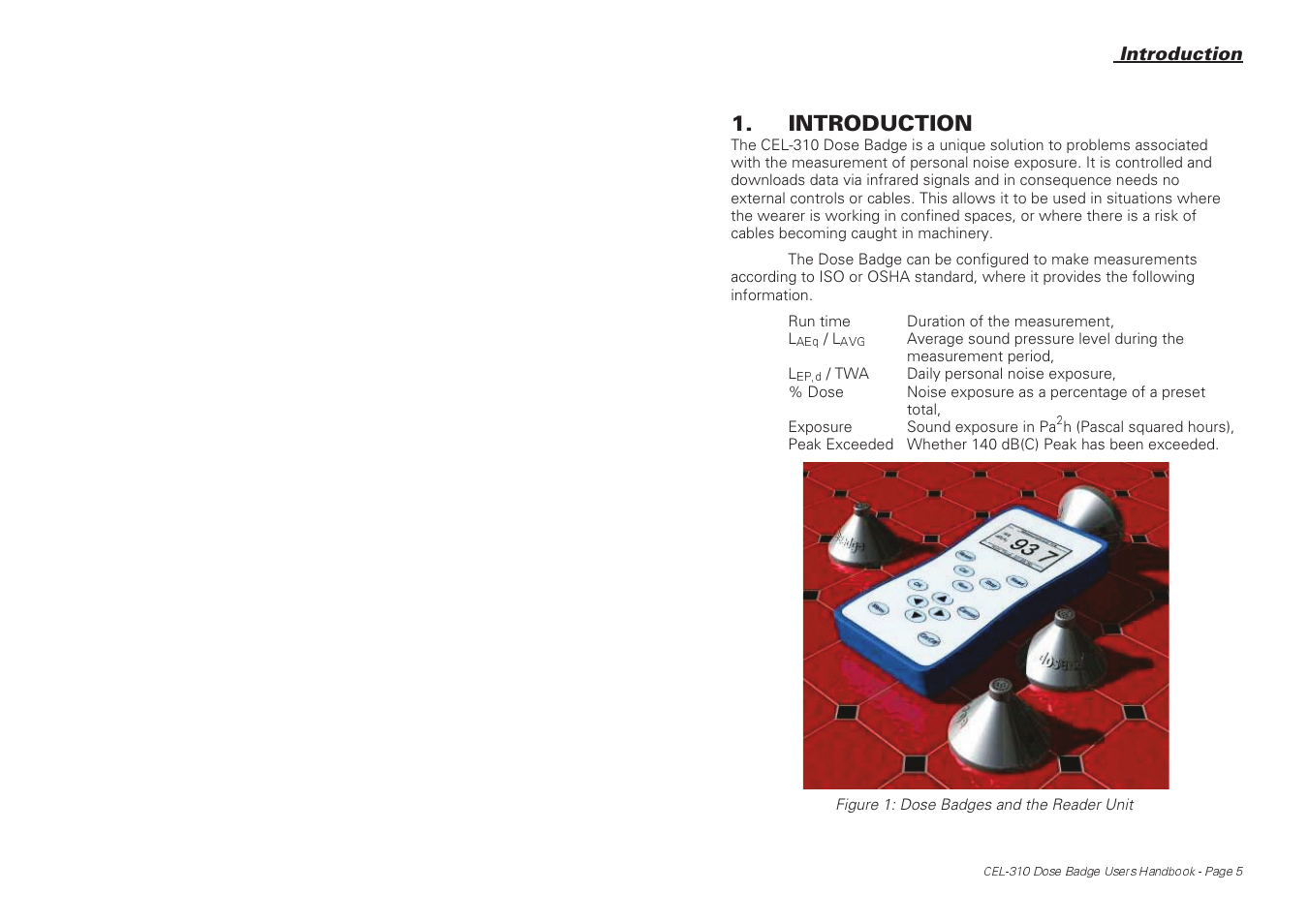 Introduction | Casella CEL CEL-310 User Manual | Page 5 / 45