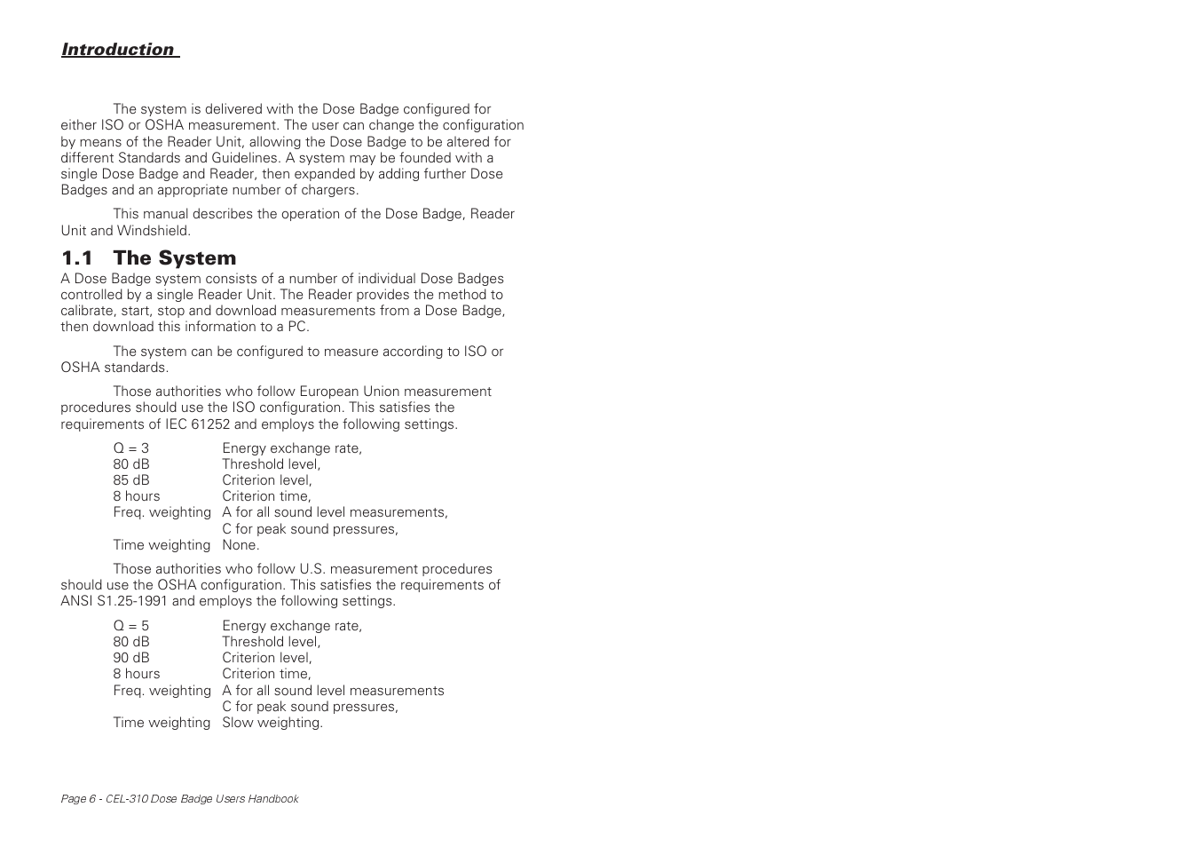 1 the system | Casella CEL CEL-310 User Manual | Page 6 / 45