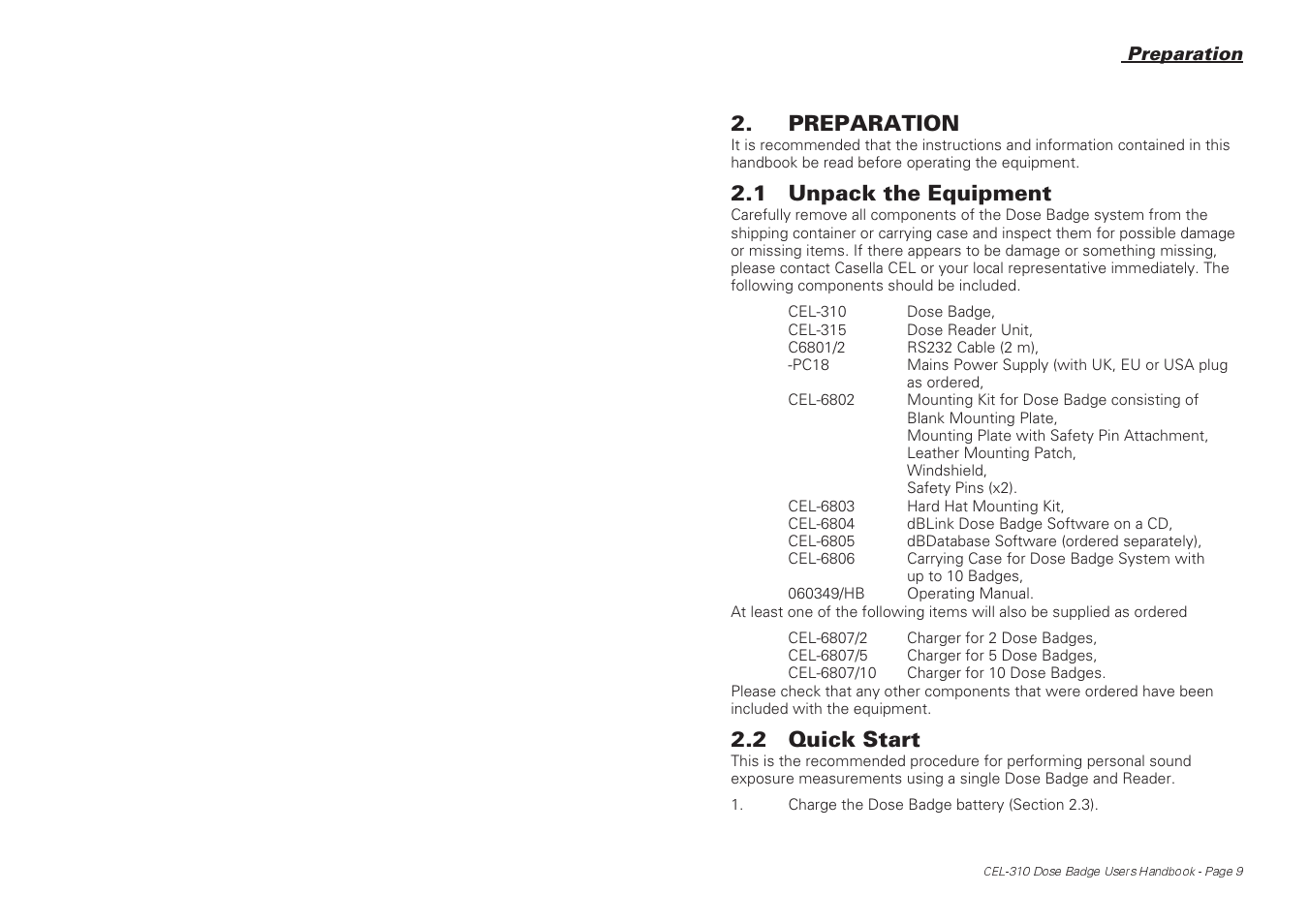 Casella CEL CEL-310 User Manual | Page 9 / 45