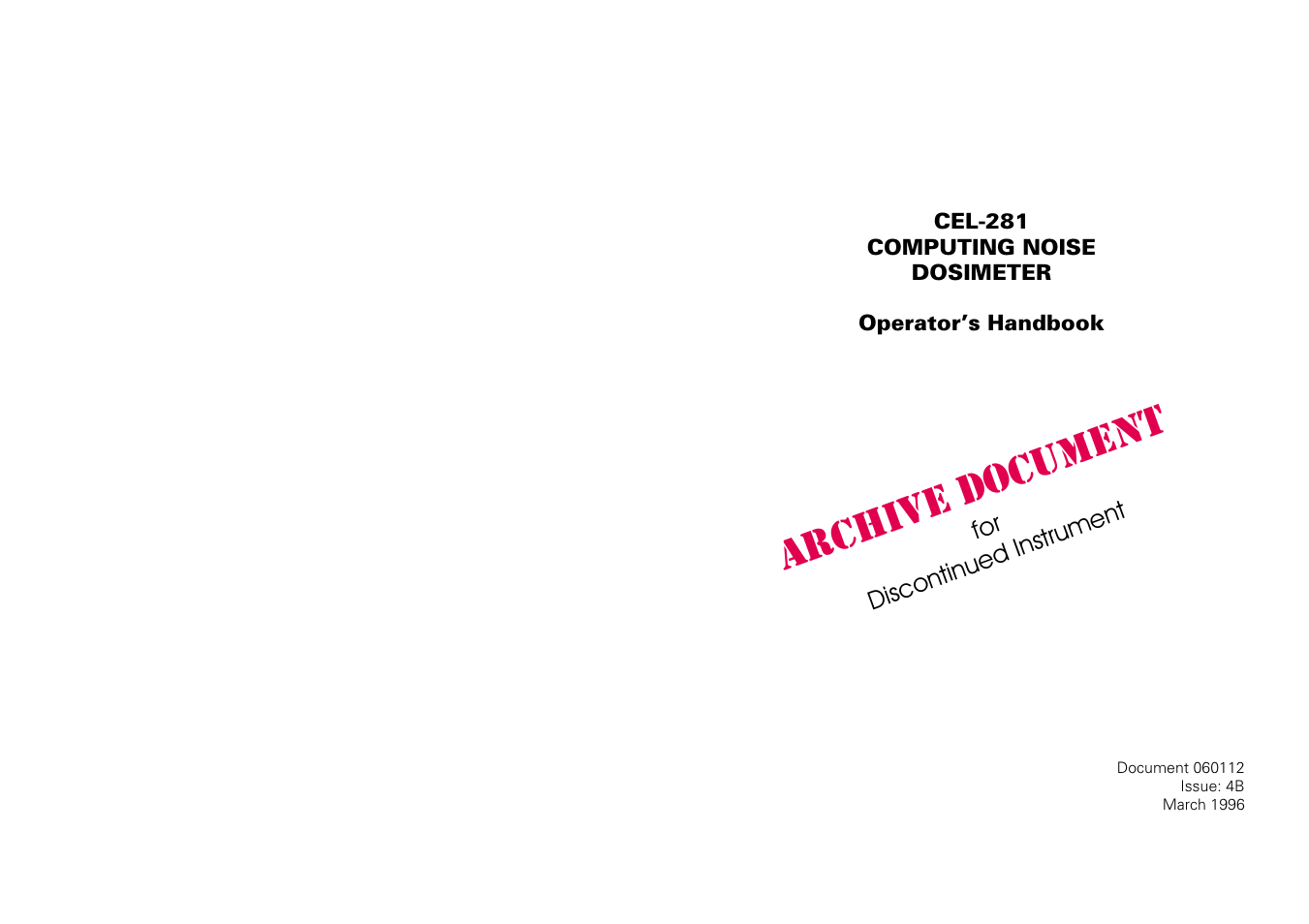 Casella CEL CEL-281 User Manual | 147 pages