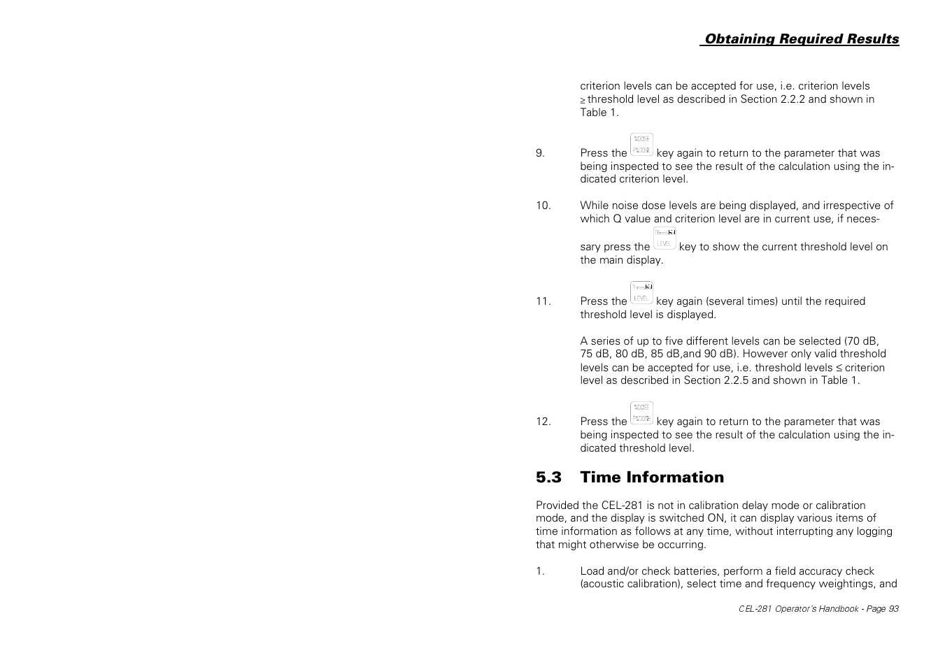 3 time information | Casella CEL CEL-281 User Manual | Page 102 / 147