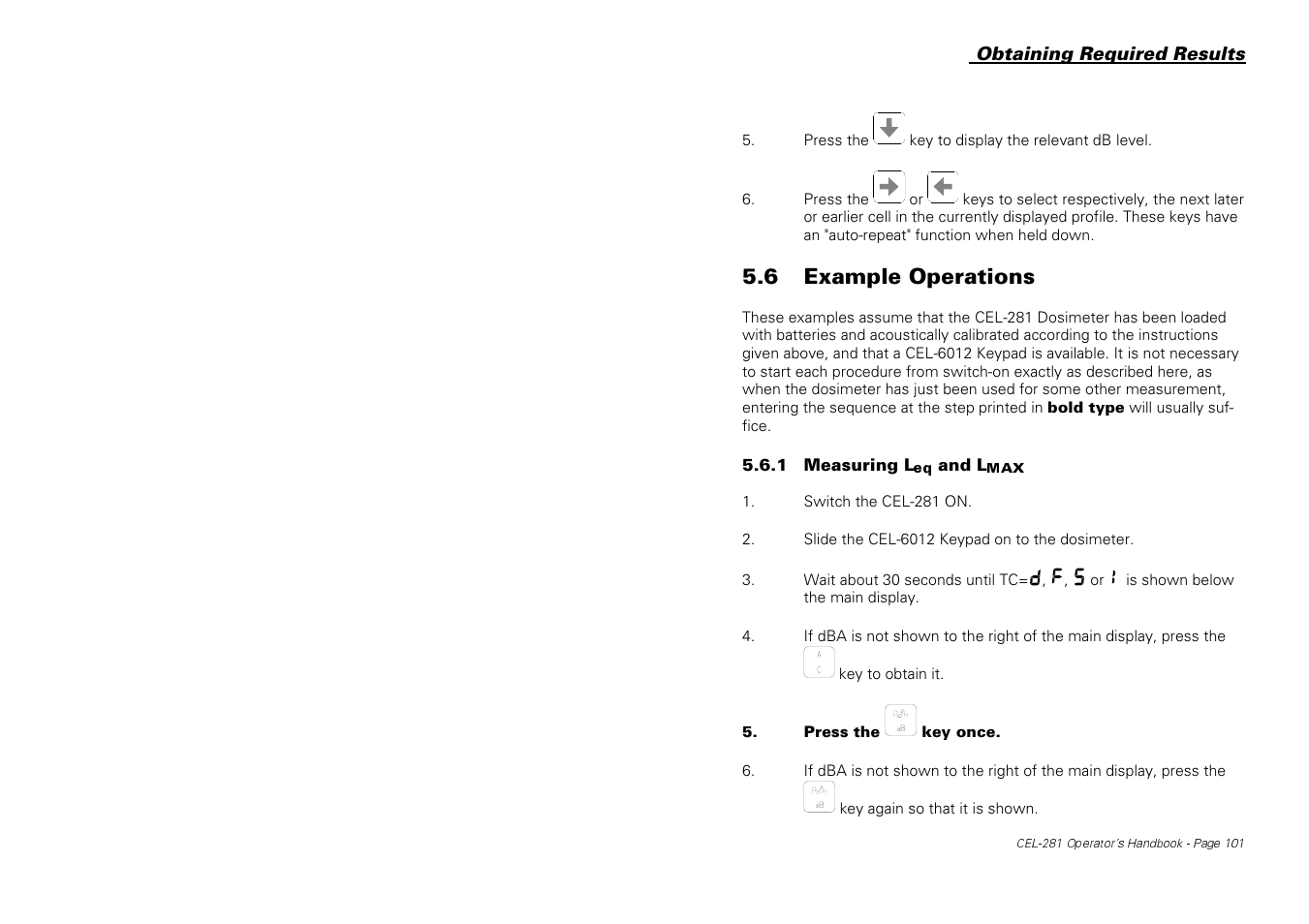 6 example operations | Casella CEL CEL-281 User Manual | Page 110 / 147