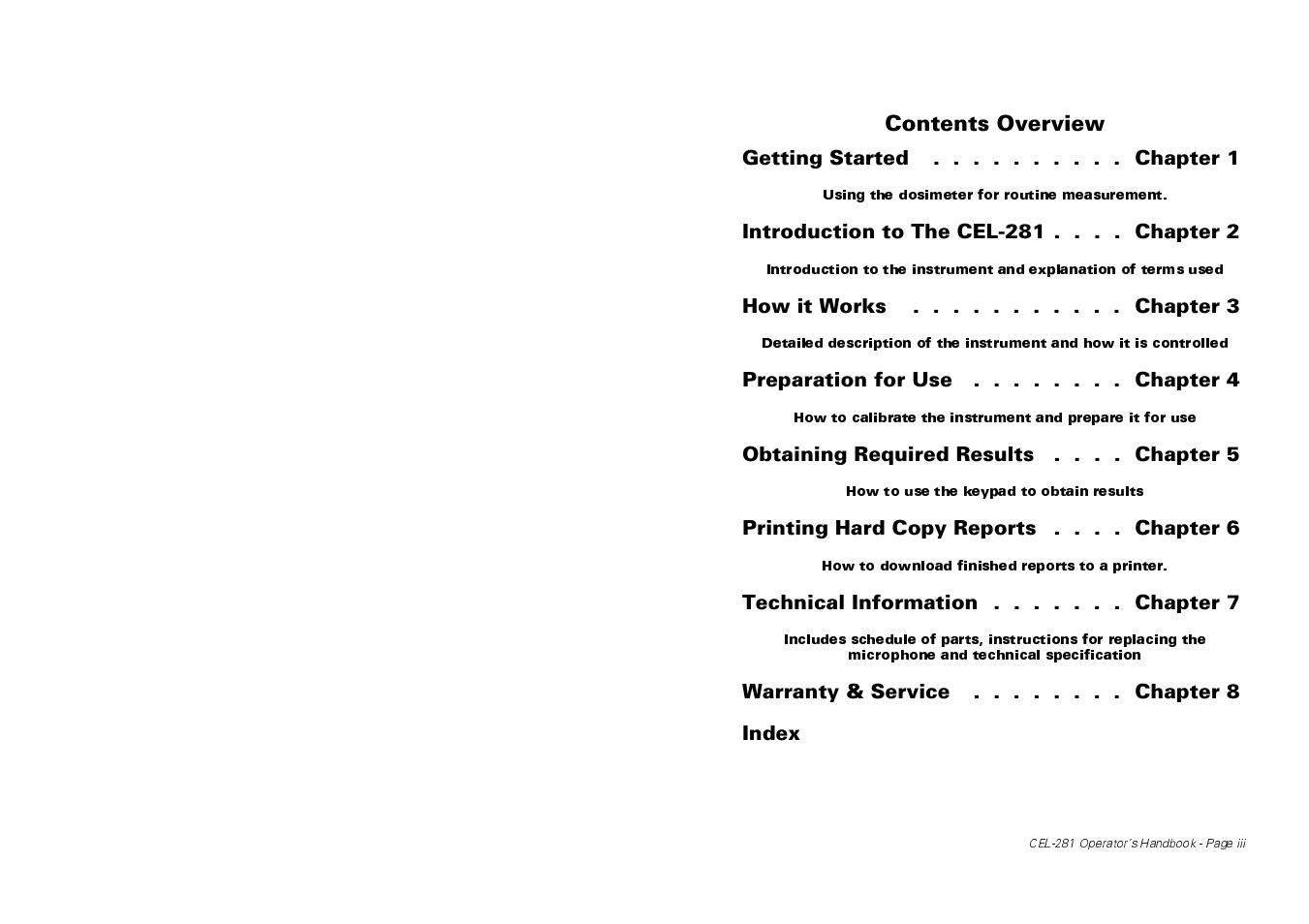 Casella CEL CEL-281 User Manual | Page 3 / 147