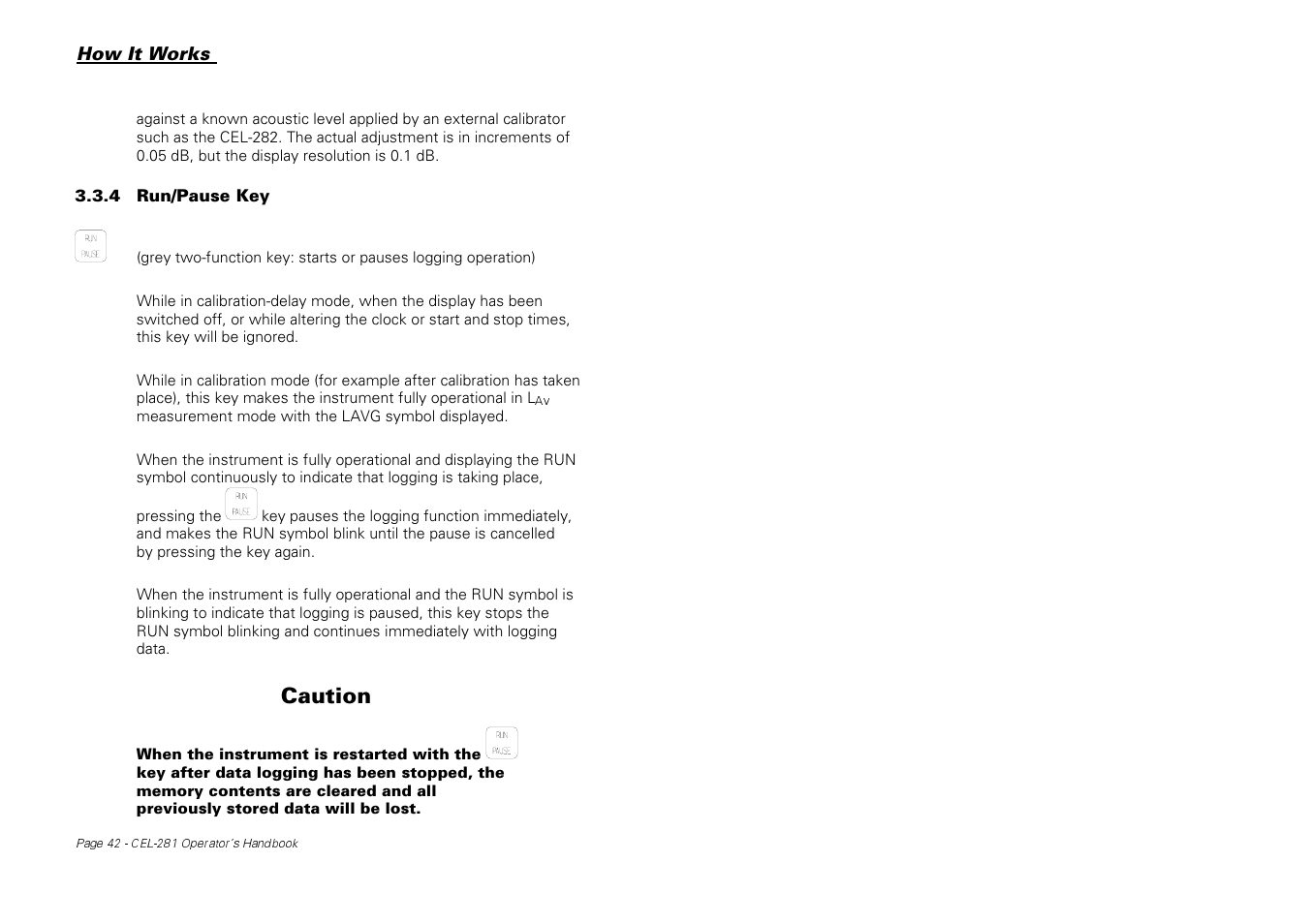 Caution | Casella CEL CEL-281 User Manual | Page 50 / 147