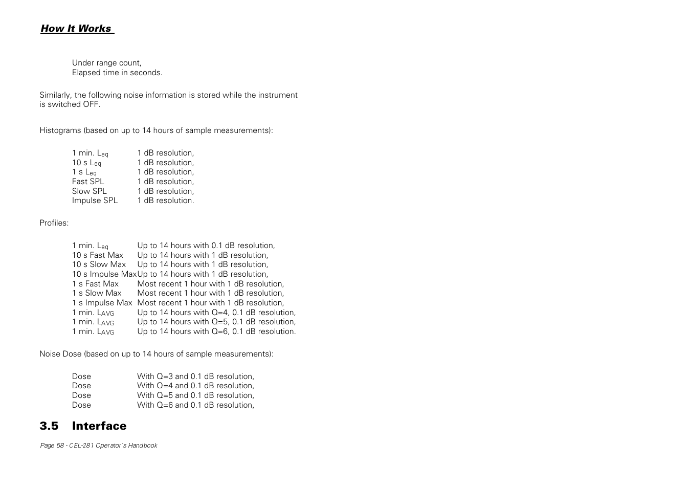 5 interface | Casella CEL CEL-281 User Manual | Page 66 / 147