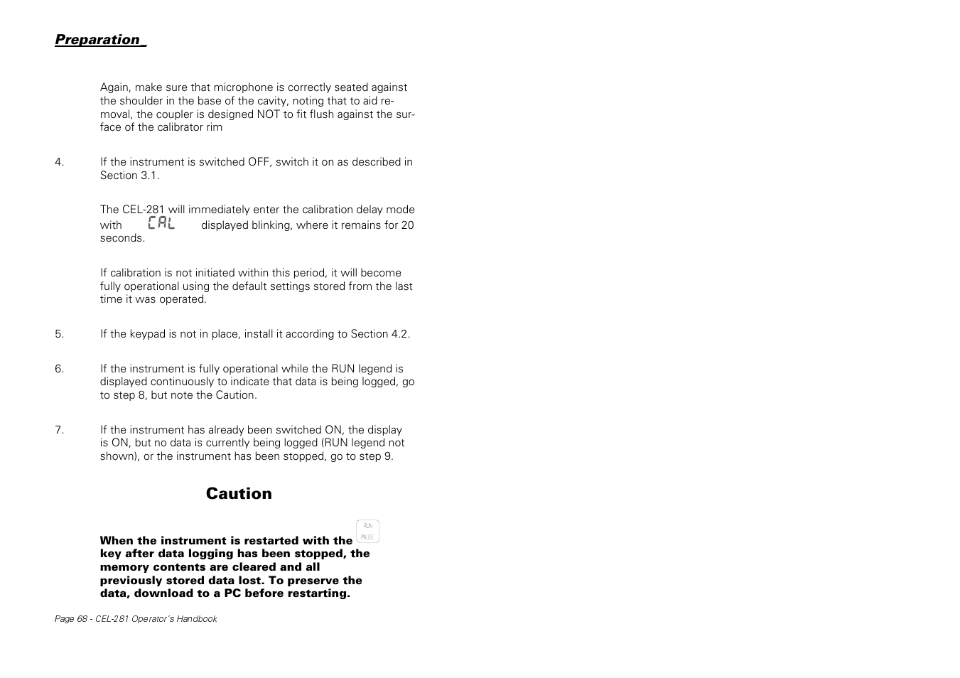 Caution | Casella CEL CEL-281 User Manual | Page 77 / 147