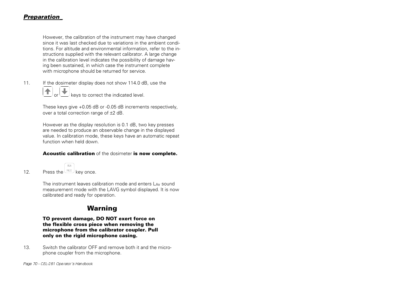Warning | Casella CEL CEL-281 User Manual | Page 79 / 147