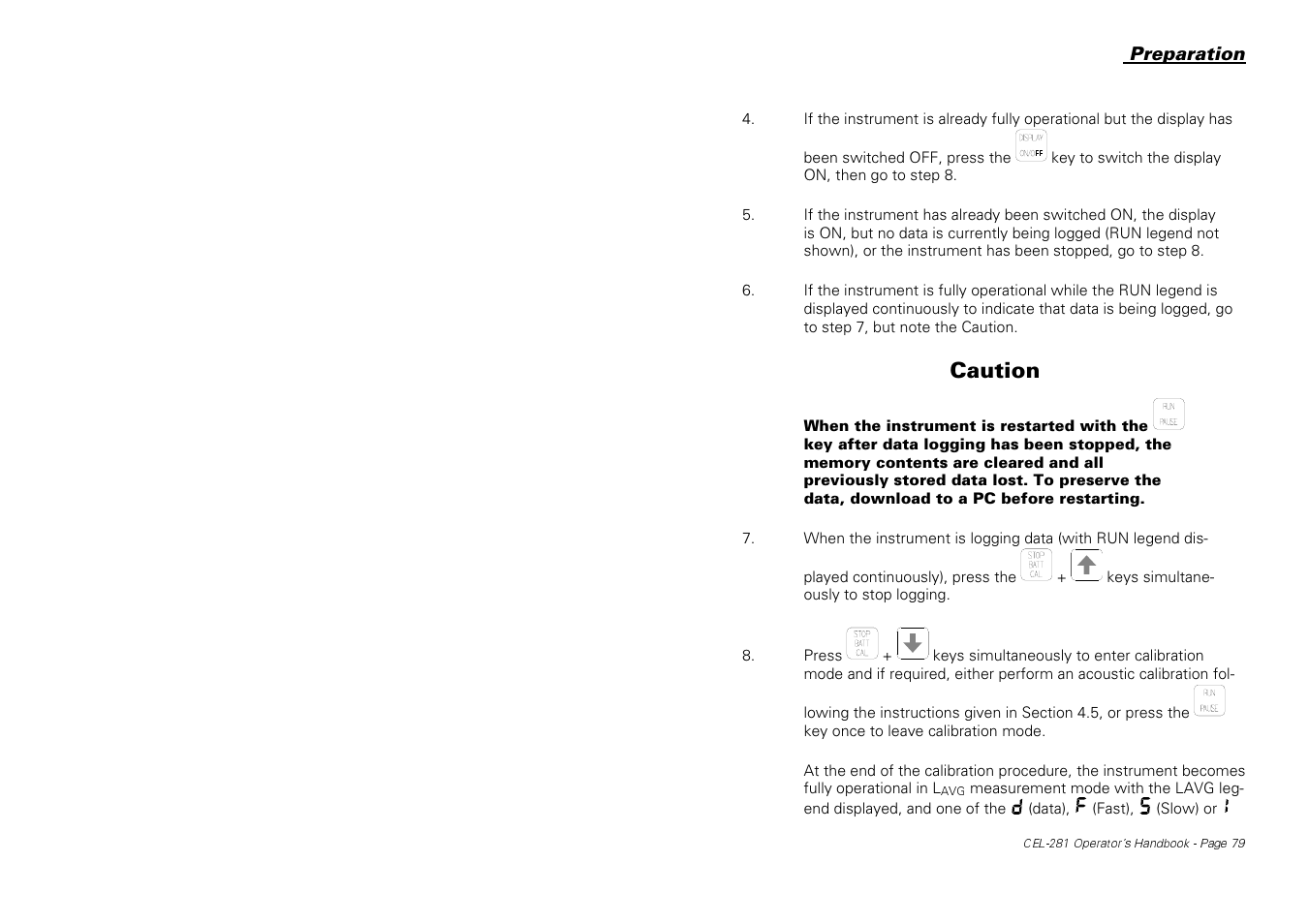 Caution | Casella CEL CEL-281 User Manual | Page 88 / 147