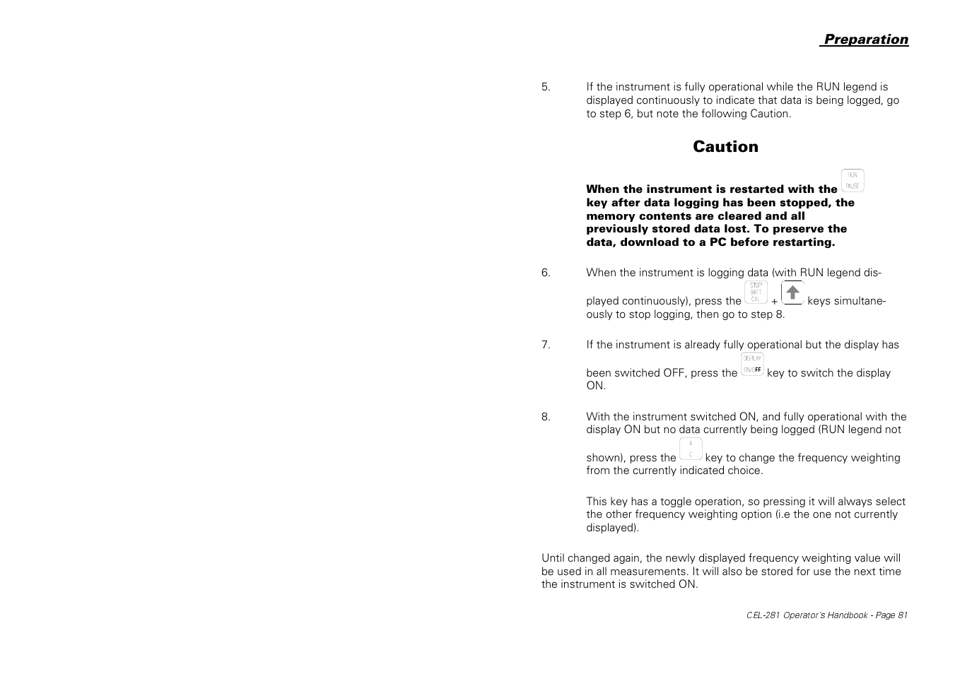 Caution | Casella CEL CEL-281 User Manual | Page 90 / 147