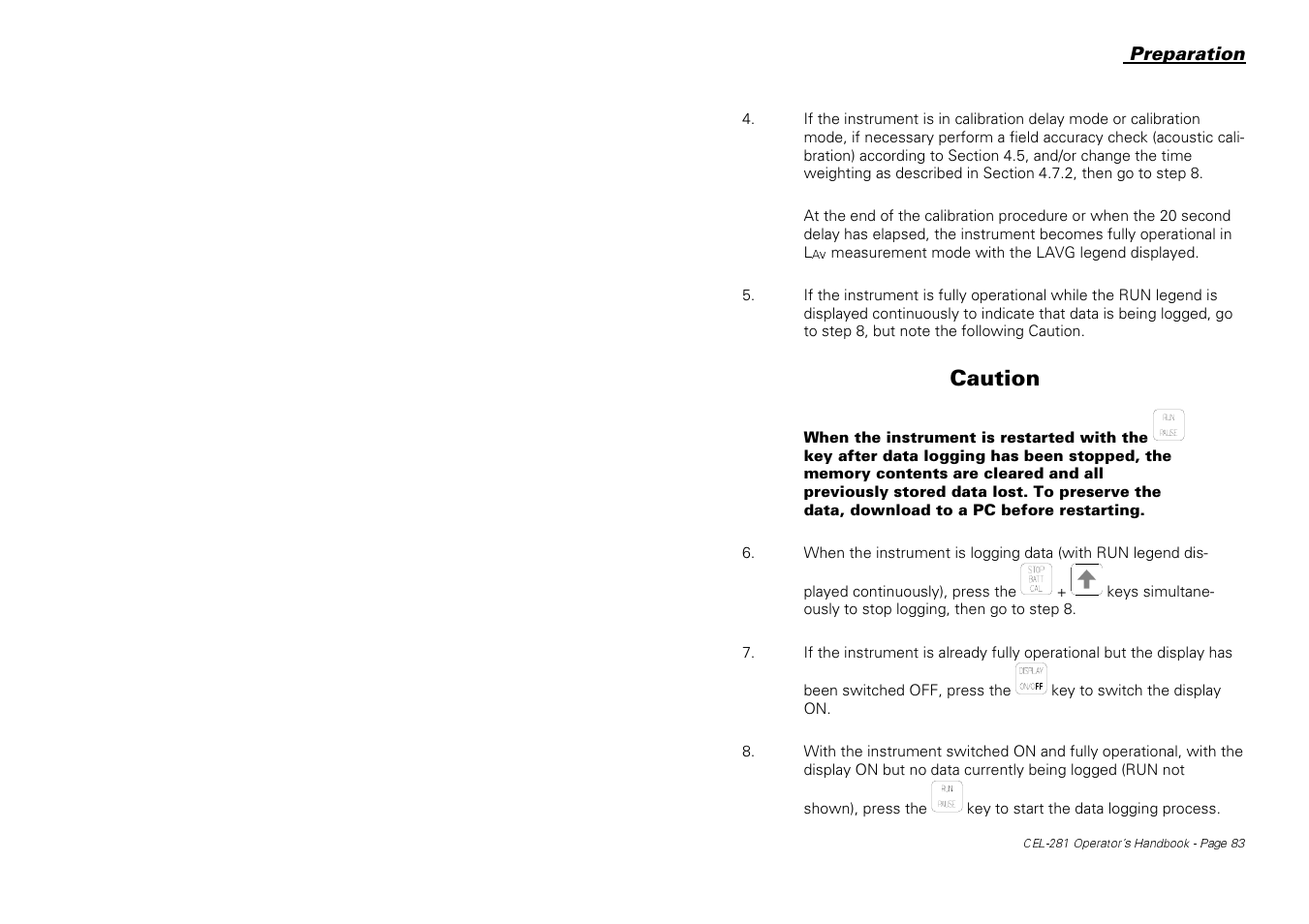 Caution | Casella CEL CEL-281 User Manual | Page 92 / 147