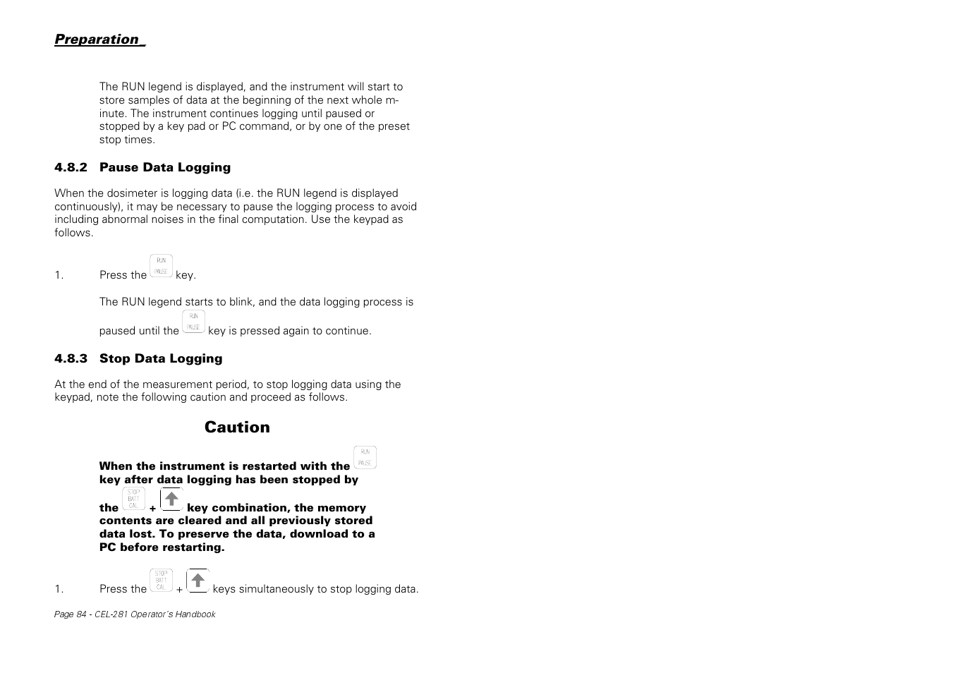 Caution | Casella CEL CEL-281 User Manual | Page 93 / 147