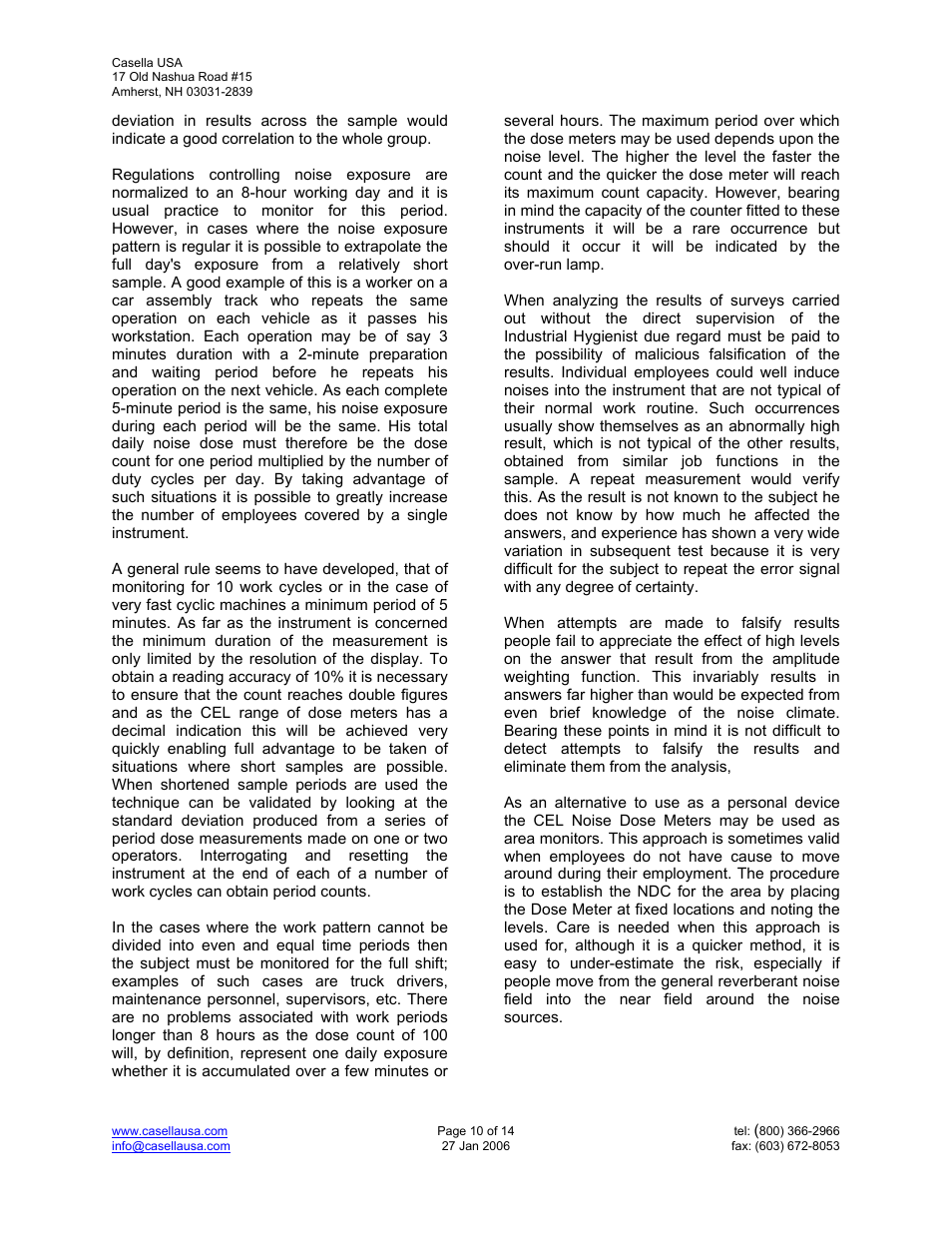 Casella CEL CEL-181 User Manual | Page 10 / 14