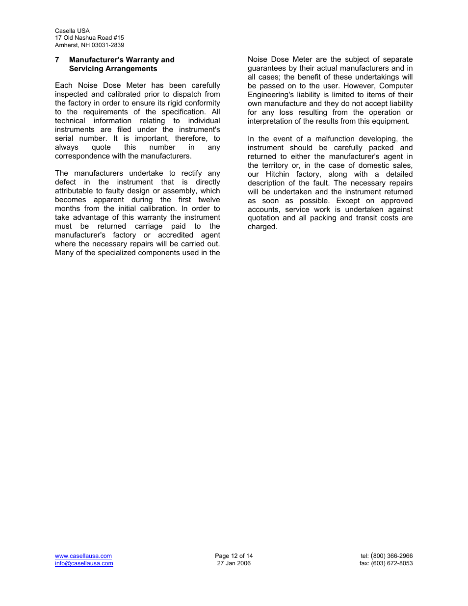 Casella CEL CEL-181 User Manual | Page 12 / 14