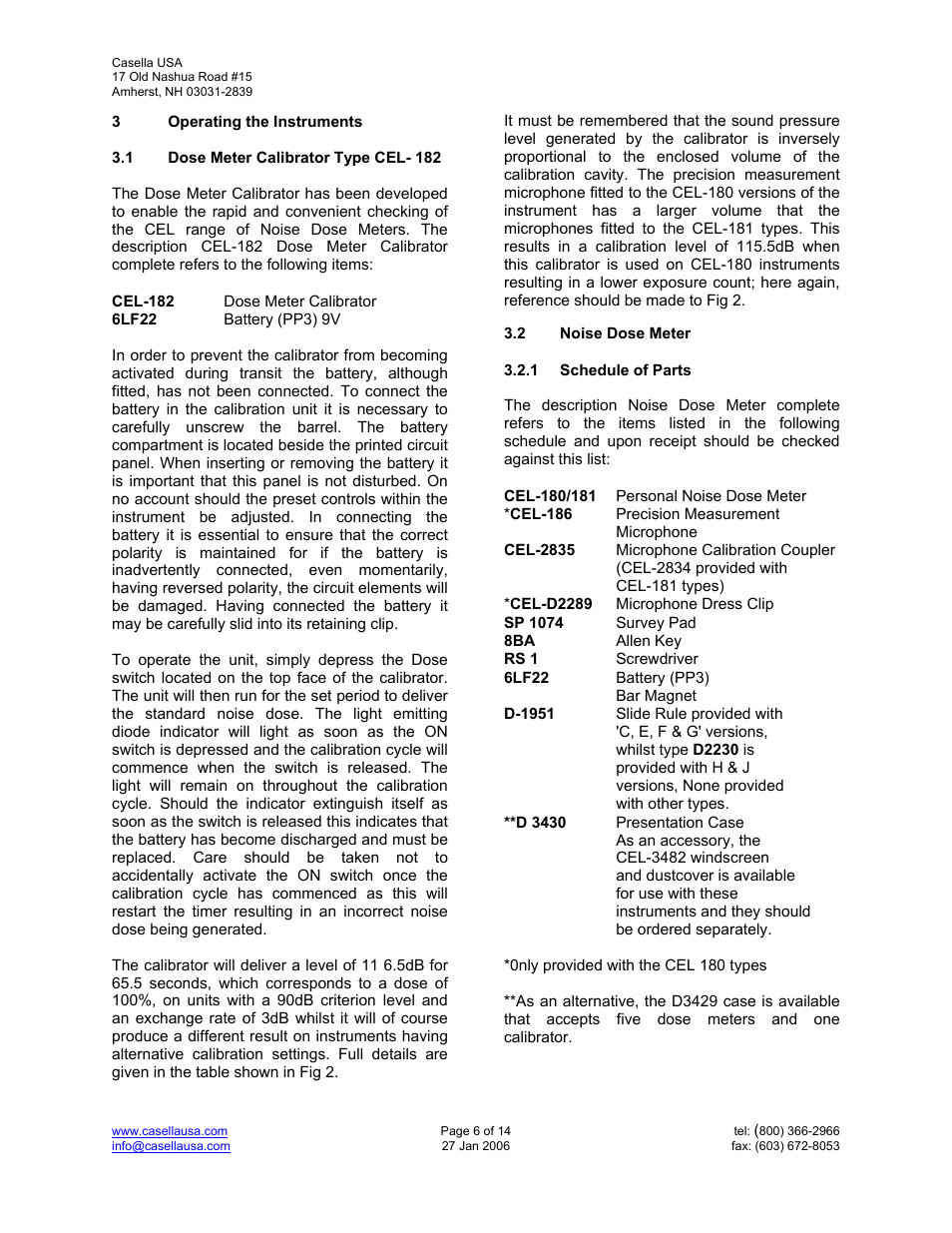 Casella CEL CEL-181 User Manual | Page 6 / 14