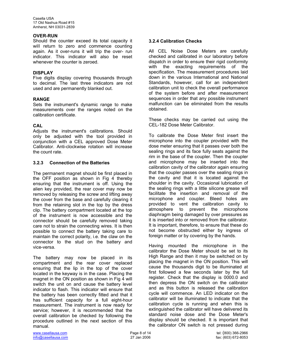 Casella CEL CEL-181 User Manual | Page 8 / 14