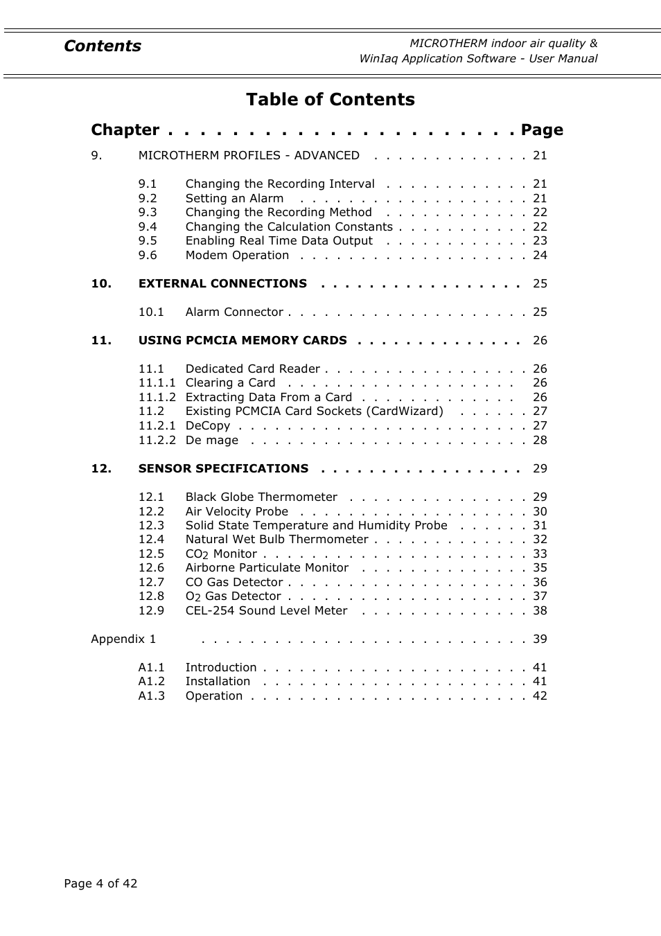 Casella CEL Indoor air quality monitor User Manual | Page 4 / 42