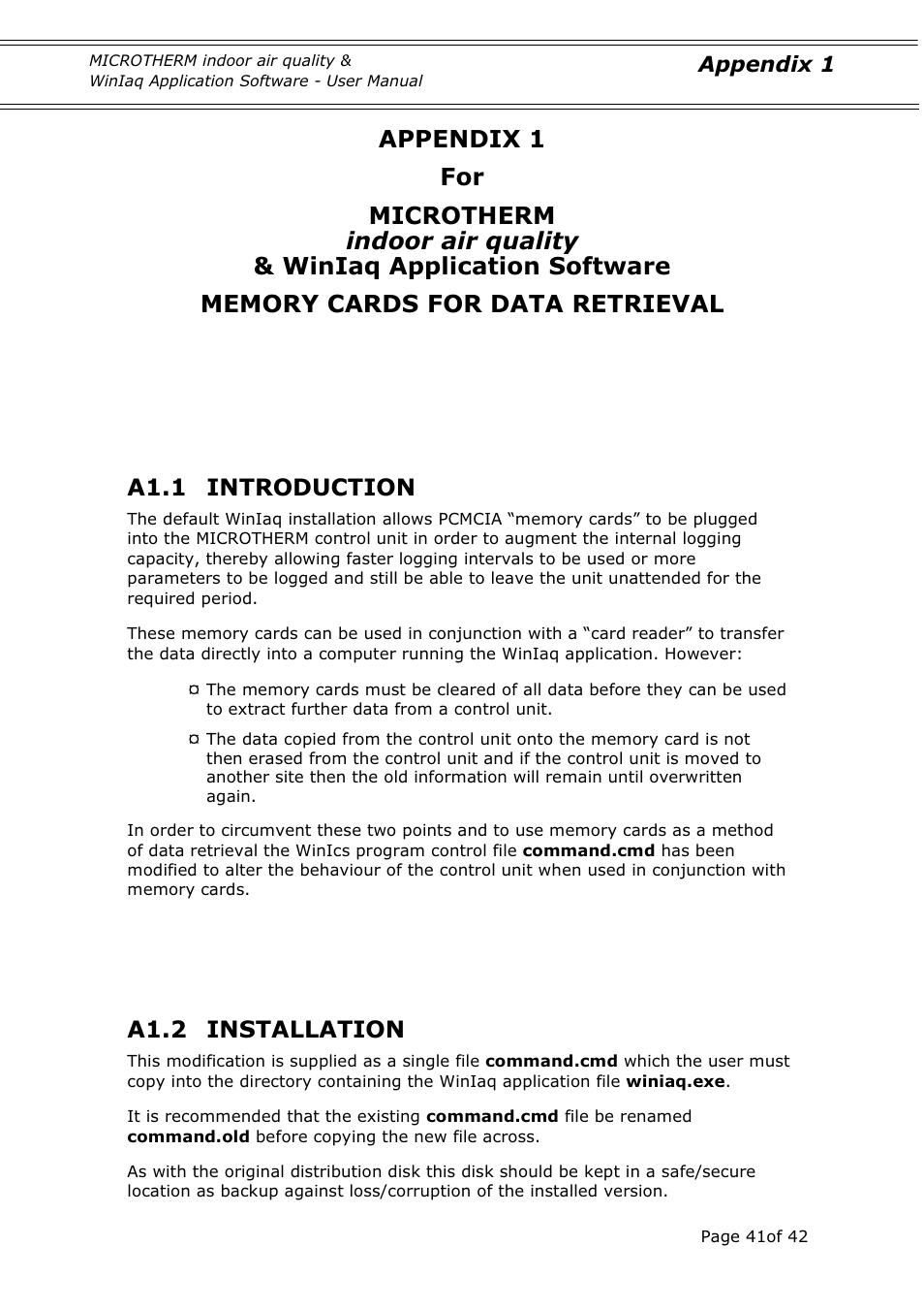 A1.2 installation | Casella CEL Indoor air quality monitor User Manual | Page 41 / 42