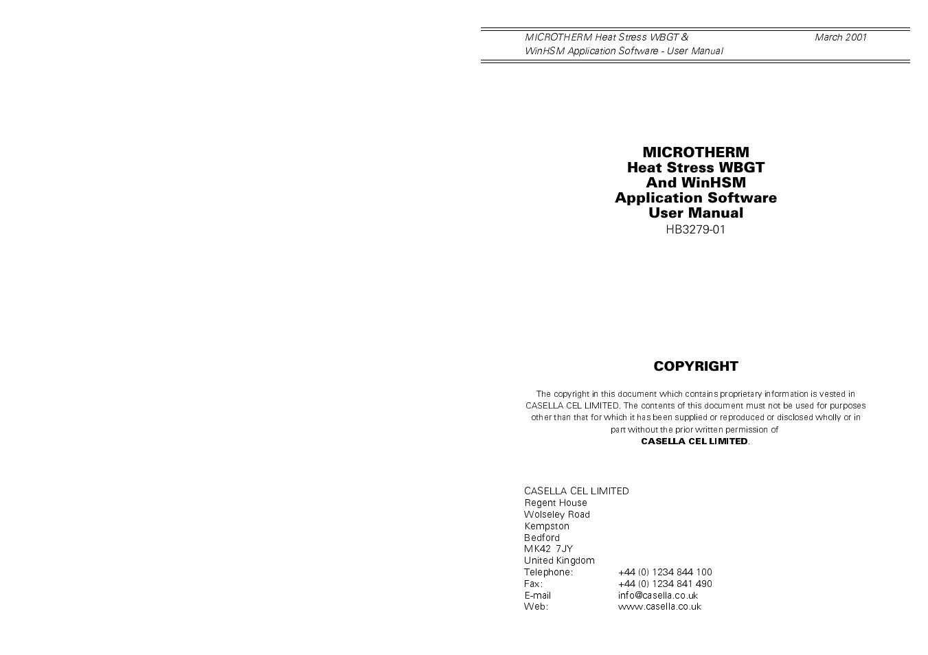 Casella CEL Microtherm WBGT heat stress monitor User Manual | 44 pages