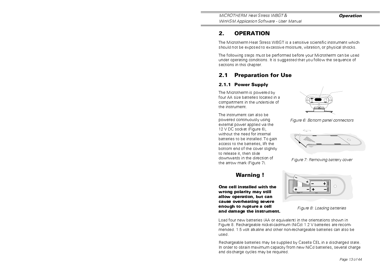 Casella CEL Microtherm WBGT heat stress monitor User Manual | Page 13 / 44