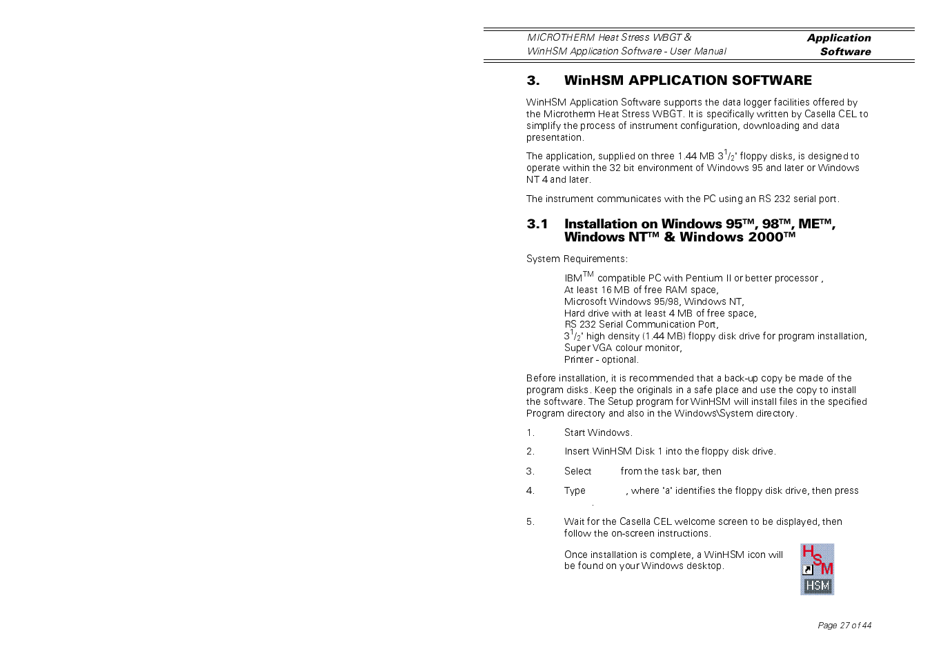 Casella CEL Microtherm WBGT heat stress monitor User Manual | Page 27 / 44