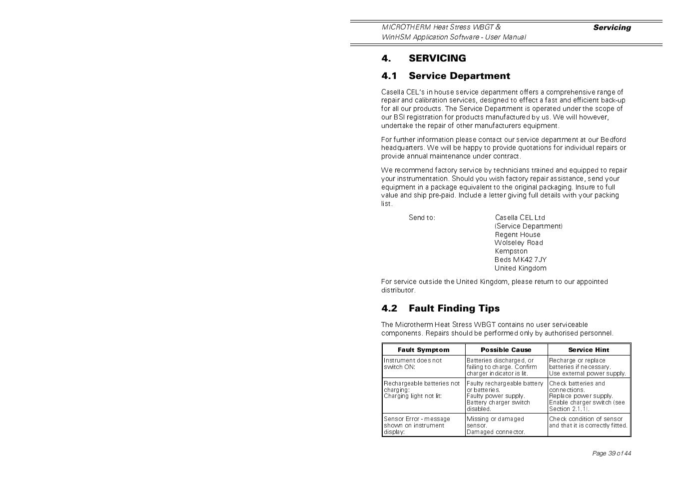 Casella CEL Microtherm WBGT heat stress monitor User Manual | Page 39 / 44