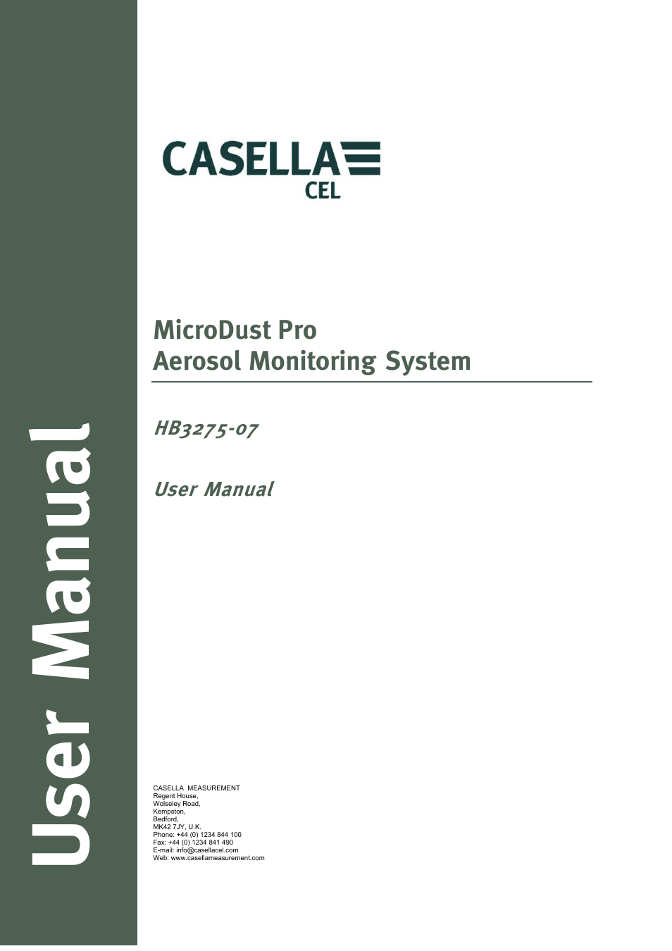 Casella CEL Microdust Pro real time dust monitor User Manual | 50 pages