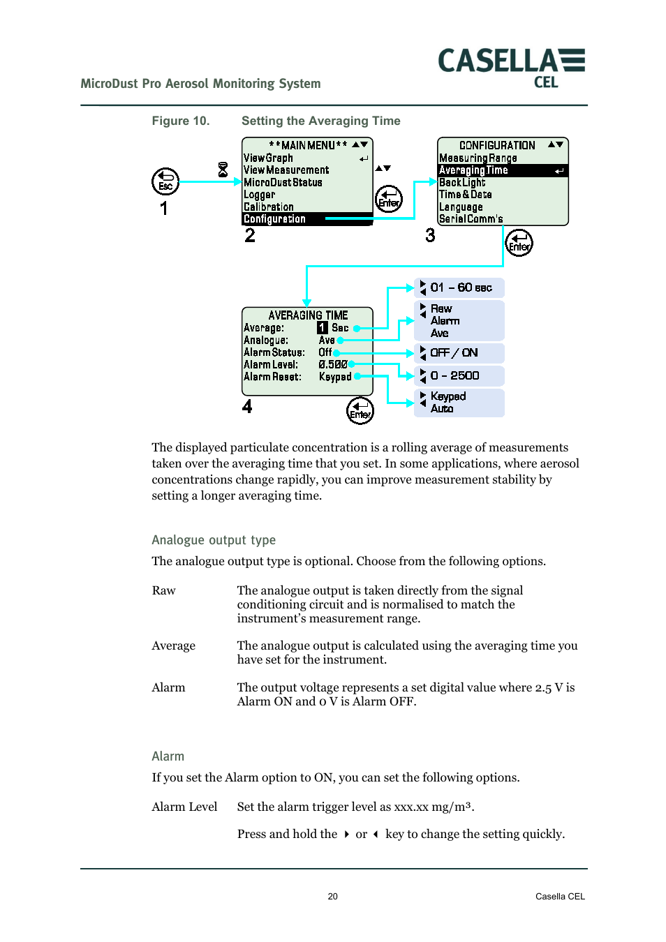 Casella CEL Microdust Pro real time dust monitor User Manual | Page 20 / 50