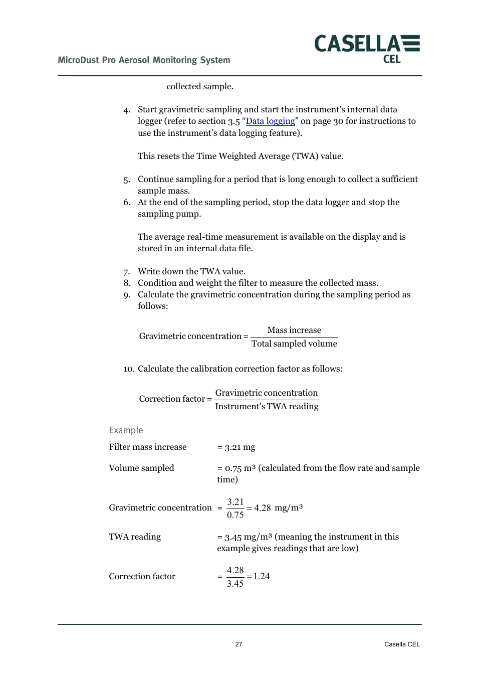 Casella CEL Microdust Pro real time dust monitor User Manual | Page 27 / 50