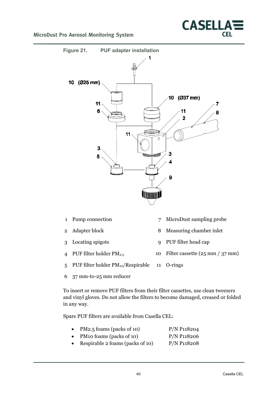 Casella CEL Microdust Pro real time dust monitor User Manual | Page 40 / 50