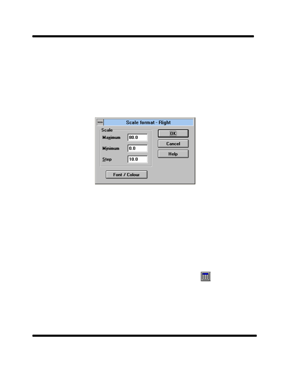 Changing the vertical scale, Isplaying a data table | Casella CEL Microdust 880 IS real time dust monitor User Manual | Page 30 / 51
