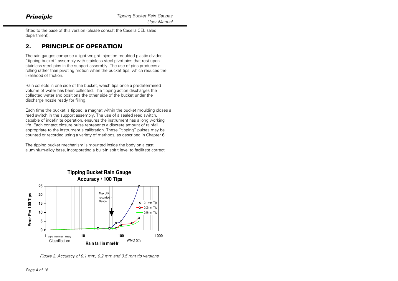 Casella CEL Tipping bucket rain gauge User Manual | Page 4 / 16