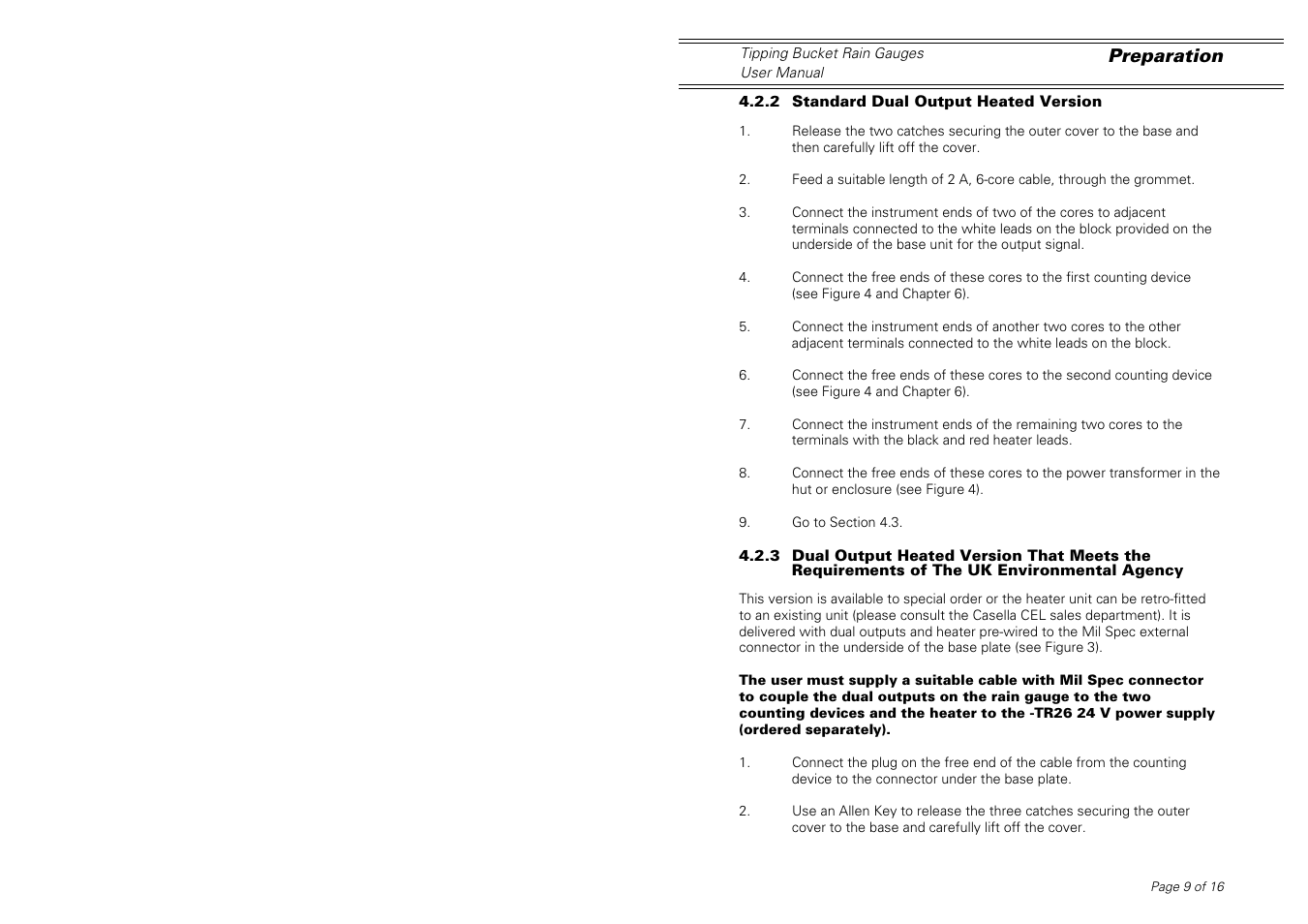 Casella CEL Tipping bucket rain gauge User Manual | Page 9 / 16