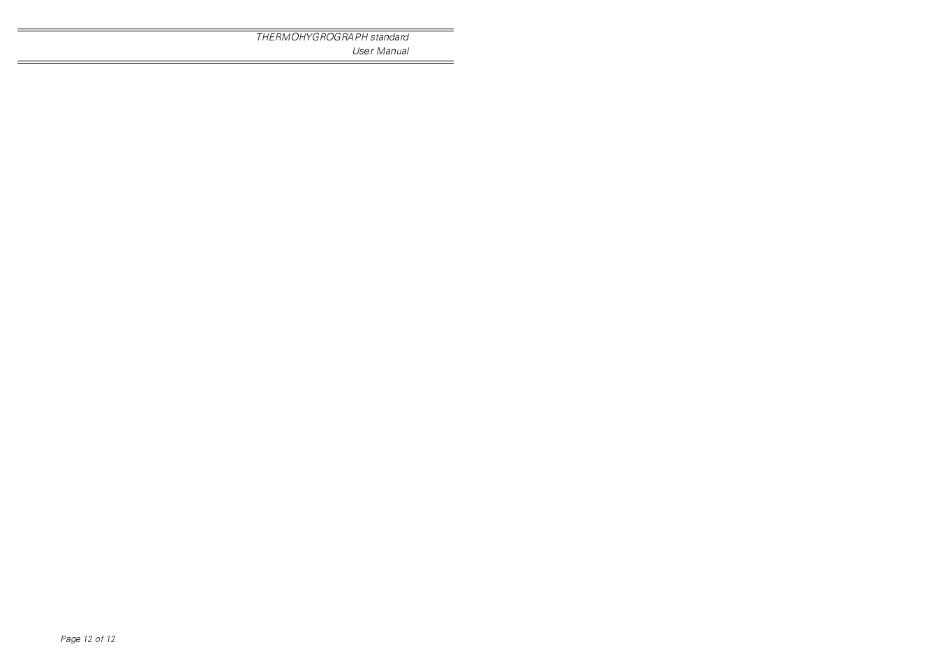 Casella CEL Thermohygrograph standard model User Manual | Page 12 / 12