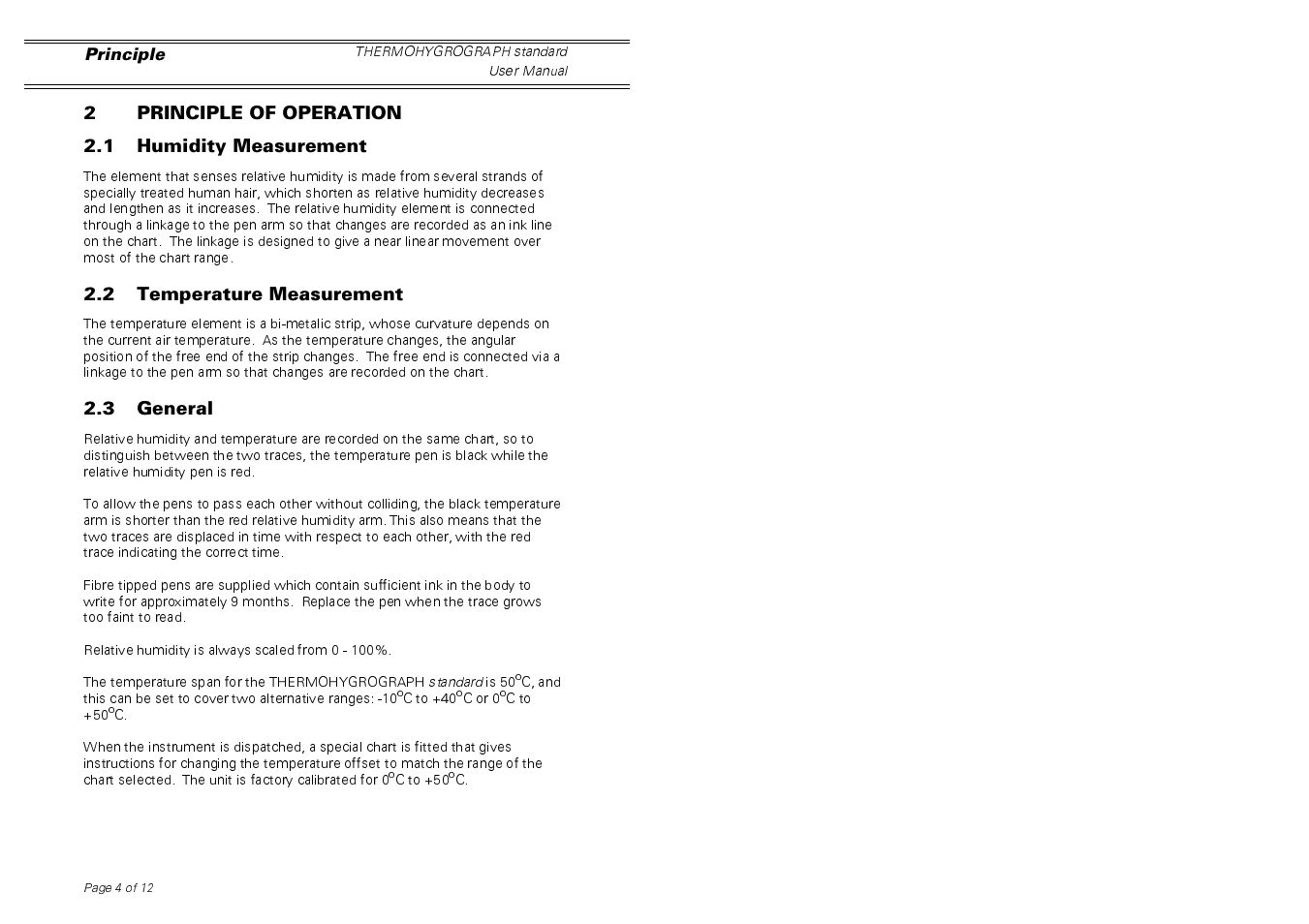 Casella CEL Thermohygrograph standard model User Manual | Page 4 / 12