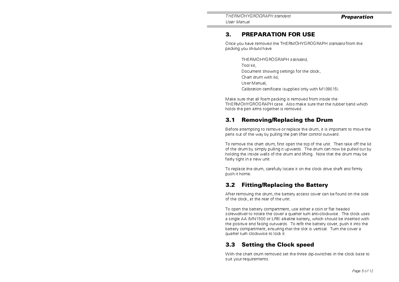 Casella CEL Thermohygrograph standard model User Manual | Page 5 / 12