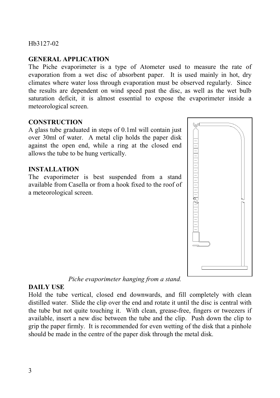 Casella CEL Piche evaporimeter User Manual | Page 3 / 4